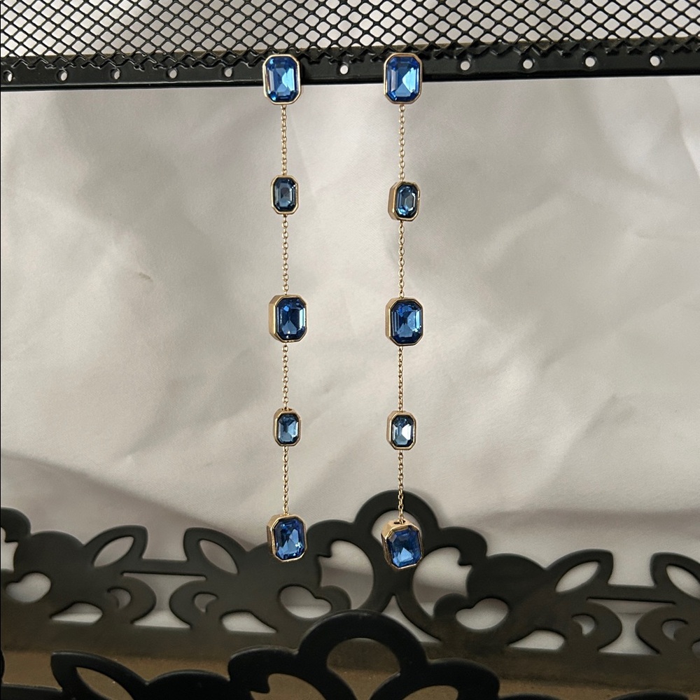 Ettika Blue Crystal Earrings